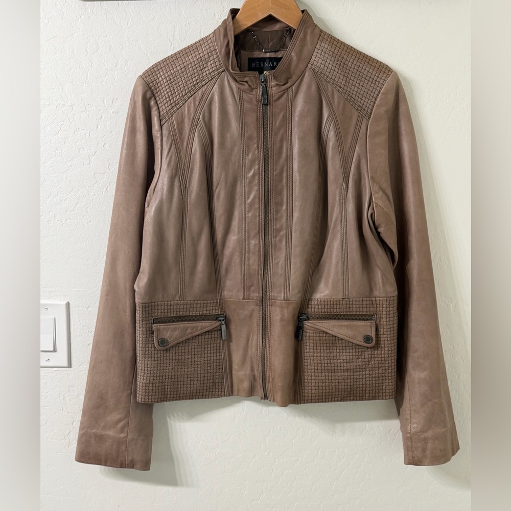 Bernardo Genuine Leather Moto Jacket - Women’s X-Large